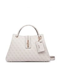 Guess Torebka Yvonne Logo HWSG23 78220 Kremowy. Białe torebki klasyczne Guess, z aplikacjami, ze skóry, bez dodatków. Za 674.99 zł.