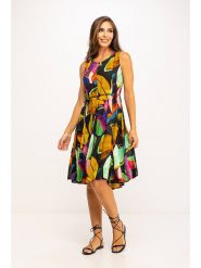Peace & Love Sukienka ze wzorem rozmiar: M. Sukienki Peace & Love, m, bez wzorów, z tkaniny, bez kołnierzyka, bez ramiączek, midi. Za 147.91 zł.
