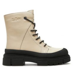 Trzewiki Lee Cooper. Białe botki Lee Cooper, bez wzorów, bez obcasa, na płaskiej podeszwie, bez zapięcia. Za 189.99 zł.