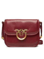 PINKO Torebka Love Box Bag Fl Mini PE 25 PLTT 104297 A26J Bordowy. Czerwone listonoszki Pinko, bez wzorów, ze skóry, bez dodatków. Za 869.99 zł.