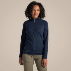 Bluza damska Craghoppers NosiLife Afia Hooded Jacket. Niebieskie bluzy Craghoppers, bez wzorów, sportowe, bez ramiączek, bez kaptura. Za 401.00 zł.
