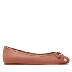 Baleriny TWINSET. Brązowe baleriny Twinset, bez wzorów, bez obcasa, bez zapięcia. Za 739.99 zł.
