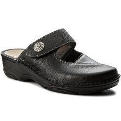Klapki Berkemann. Czarne klapki Berkemann, bez wzorów, bez obcasa, bez zapięcia. Za 399.99 zł.