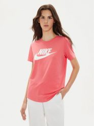 Nike T-Shirt DX7906 Różowy Regular Fit. Czerwone t-shirty Nike, s, bez wzorów, z bawełny, bez kołnierzyka, bez ramiączek. Za 129.99 zł.