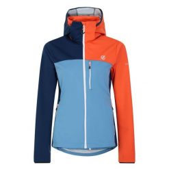 Kurtka Softshell Damska Lexan Colour Block. Brązowe kurtki przejściowe sportowe Dare 2b, xs, bez wzorów, z softshellu, bez kaptura, trekkingowe. Za 136.99 zł.