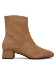 ECCO Botki Liva 35 25063305034 Brązowy. Brązowe botki ECCO, bez wzorów, ze skóry, bez obcasa, na słupku, bez zapięcia. Za 709.99 zł.