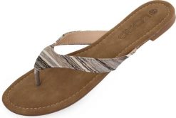 Damskie klapki Loap Herba Brown. Brązowe klapki ÀLG, bez wzorów, z gumy, biznesowe, bez obcasa, bez zapięcia. Za 144.99 zł.