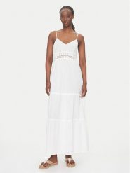 Vero Moda Sukienka letnia Quincy 10324588 Biały Regular Fit. Białe sukienki Vero Moda, xl, bez wzorów, z bawełny, bez kołnierzyka, bez ramiączek. Za 199.99 zł.