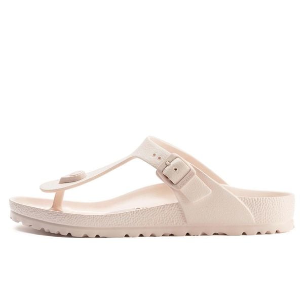 Klapki Birkenstock Gizeh Eva Damskie. Czerwone kapcie Birkenstock, bez wzorów, z materiału, bez obcasa, bez zapięcia. Za 239.99 zł.