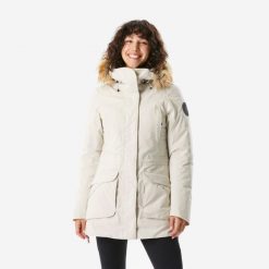 Second Life - Parka turystyczna damska zimowa Quechua NH900... - Stan Doskonały. Brązowe płaszcze QUECHUA, na jesień, m, bez wzorów, z materiału, z kapturem. Za 211.99 zł.