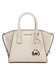 Michael Kors Skórzana torebka w kolorze kremowym - 24 x 16 x 11 cm rozmiar: onesize. Brązowe torebki klasyczne Michael Kors, bez wzorów, z materiału, przez ramię, bez dodatków. Za 1,130.68 zł.