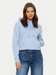 Guess Jeans Bluza W4YQ04 KC811 Niebieski Regular Fit. Niebieskie bluzy Guess Jeans, xs, z aplikacjami, z bawełny, bez kaptura. Za 259.99 zł.