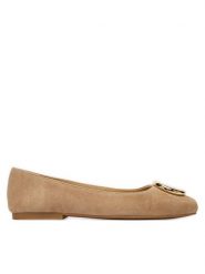 MICHAEL Michael Kors Baleriny Milan 40F5MLFP1S Brązowy. Brązowe baleriny MICHAEL Michael Kors, bez wzorów, ze skóry, bez obcasa, bez zapięcia. Za 389.99 zł.