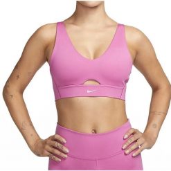 Koszulka sportowe damska Nike DV9837665. Czerwone t-shirty sportowe Nike, s, bez wzorów, z elastanu, bez ramiączek, na fitness i siłownię, dri-fit (nike). Za 319.00 zł.