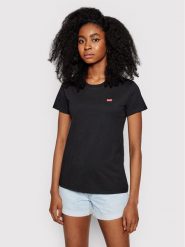 Levi's® T-Shirt Perfect Tee 39185-0008 Czarny Regular Fit. Czarne t-shirty s, bez wzorów, z bawełny, bez kołnierzyka, bez ramiączek. Za 99.99 zł.