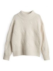 OPUS Sweter "Portree" w kolorze kremowym rozmiar: 34. Brązowe swetry Opus, bez wzorów, z wełny, bez ramiączek. Za 143.99 zł.