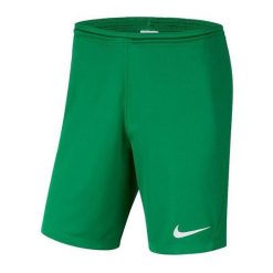 Dziecięce/niemowlęce Spodenki Z Dzianiny Dry Park III. Zielone szorty Nike, bez wzorów, z dzianiny, sportowe. Za 91.99 zł.