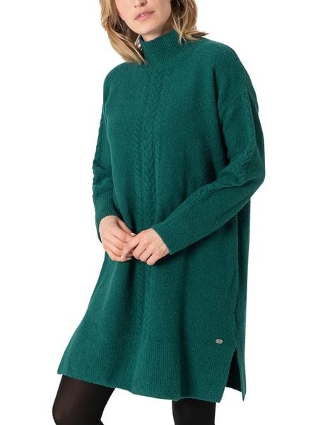 Timezone Sukienka dzianinowa w kolorze zielonym rozmiar: M. Zielone sukienki Timezone, na co dzień, m, bez wzorów, z dzianiny, bez kołnierzyka, bez ramiączek, mini, proste. Za 135.49 zł.