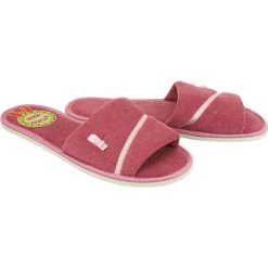 METEOR 041 IZABELA różowy, kapcie damskie. Czerwone kapcie Meteor, bez wzorów, z tkaniny. Za 29.99 zł.