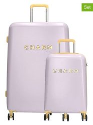 Charm Walizki (2 szt.) w kolorze fioletowym rozmiar: onesize. Różowe walizki Charm. Za 434.99 zł.