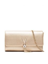Valentino Torebka Divina VBS1R401G Złoty. Żółte kopertówki Valentino, bez wzorów, ze skóry, wizytowe, bez dodatków. Za 229.99 zł.