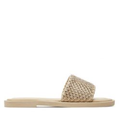 Klapki Tamaris. Brązowe klapki Tamaris, bez wzorów, bez obcasa, bez zapięcia. Za 279.99 zł.