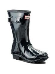 Hunter Kalosze Org Short Gloss WFS1000RGL Granatowy. Niebieskie kalosze Hunter, bez wzorów, z kauczuku, bez zapięcia. Za 249.99 zł.