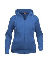 Clique Basic Hoody Full Zip Women - damska bluza z kapturem na zamek – royal. Niebieskie bluzy CLIQUE, s, bez wzorów, z bawełny, bez ramiączek, z kapturem. Za 187.61 zł.