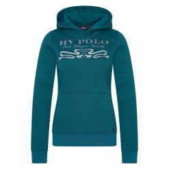 Bluza damska z kapturem HV Polo Ariel. Niebieskie bluzy HV POLO, m, z aplikacjami, bez ramiączek, z kapturem. Za 486.00 zł.