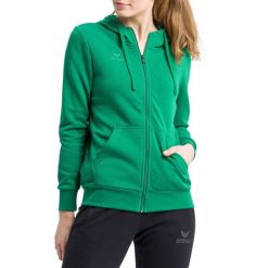 Damska bluza z kapturem zapinana na zamek Erima Basic. Zielone bluzy Erima, xs, bez wzorów, z bawełny, sportowe, bez ramiączek, z kapturem. Za 328.99 zł.