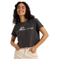 Koszulka z krótkim rękawem dla Kobiety PEOPLE SPEAK. Czarne t-shirty sportowe Roxy, m, bez wzorów, z bawełny, bez ramiączek. Za 129.99 zł.