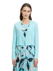 BETTY & CO Kardigan w kolorze turkusowym rozmiar: 38. Niebieskie swetry Betty & Co, bez wzorów, ze splotem, bez ramiączek. Za 66.00 zł.