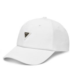 Czapka z daszkiem Guess. Białe czapki z daszkiem Guess, z aplikacjami. Za 129.99 zł.