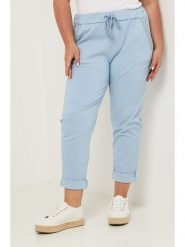 Curvy Lady Spodnie w kolorze błękitnym rozmiar: 40/42. Niebieskie spodnie materiałowe Curvy Lady, bez wzorów, z materiału, klasyczne, z standardowym stanem. Za 154.43 zł.