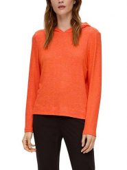 S.Oliver Bluza w kolorze pomarańczowym rozmiar: 34. Pomarańczowe bluzy S.Oliver, s, bez wzorów, bez ramiączek, z kapturem. Za 56.93 zł.