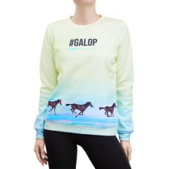Bluza jeździecka damska GALOP WEAR konie w galopie #Galop. Niebieskie bluzy GALOP WEAR, m, bez wzorów, z materiału, klasyczne, bez ramiączek, bez kaptura. Za 279.00 zł.