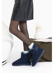 Gooce Skórzane botki zimowe "Crestone" w kolorze granatowym rozmiar: 39. Niebieskie botki Gooce, bez wzorów, ze skóry, bez obcasa, bez zapięcia. Za 173.99 zł.