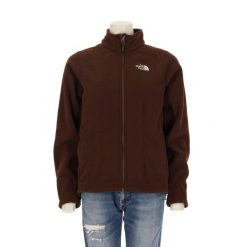 Second life - Damska brązowa kurtka polarowa TNF - Jak nowy. Brązowe kurtki The North Face, bez wzorów, z polaru, sportowe, bez kaptura. Za 170.36 zł.