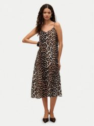 Vero Moda Sukienka letnia Josie 10303398 Brązowy Regular Fit. Brązowe sukienki Vero Moda, l, bez wzorów, z wiskozy, bez kołnierzyka, bez ramiączek. Za 89.99 zł.