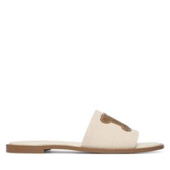 Klapki Max Mara. Brązowe klapki Max Mara, bez wzorów, bez obcasa, bez zapięcia. Za 974.99 zł.