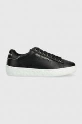 Karl Lagerfeld sneakersy skórzane KL61018A KUPSOLE III KC kolor czarny. Czarne buty sportowe lifestyle KARL LAGERFELD, bez wzorów, z materiału, sportowe, z okrągłym noskiem, bez zapięcia. Za 799.99 zł.