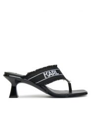 KARL LAGERFELD Japonki Panache II KL30104 Czarny. Czarne japonki KARL LAGERFELD, bez wzorów, z materiału. Za 599.99 zł.
