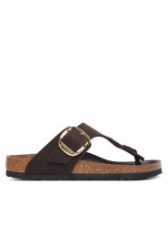 Birkenstock Japonki Gizeh Big Buckle 1033002 Brązowy ciemny. Brązowe japonki Birkenstock, bez wzorów, ze skóry. Za 611.99 zł.
