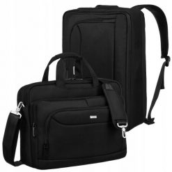 Torba-plecak 2w1 Peterson PTN 63101-M1 czarna. Czarne torby na laptopa Peterson, bez wzorów, z materiału. Za 131.99 zł.