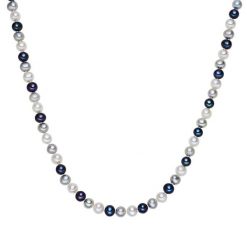 Lulu & Jane Łańcuszek Perła hodowlana słodkowodna Wielokolorowy Naszyjniki 1 ct Damski. Białe naszyjniki Lulu & Jane, z perłą, srebrne. Za 529.99 zł.