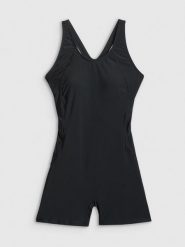 4F Kostium kąpielowy jednoczęściowy damski - czarny XL. Czarne szorty 4f, bez wzorów, z dresówki, sportowe. Za 149.99 zł.