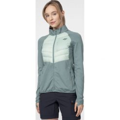 Kurtka trekkingowa hybrydowa damska. Szare kurtki 4f, xs, bez wzorów, z dzianiny, bez kaptura. Za 249.99 zł.