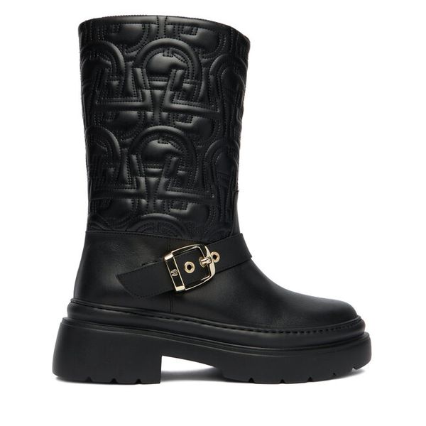 Botki Aigner. Czarne botki Aigner, bez wzorów, bez obcasa, na płaskiej podeszwie, bez zapięcia. Za 1,519.00 zł.