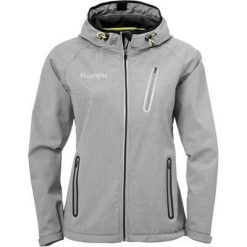 Kurtka damska Kempa Core 2.0 Softshell Caution. Szare kurtki Kempa, l, bez wzorów, z materiału, z kapturem. Za 207.05 zł.