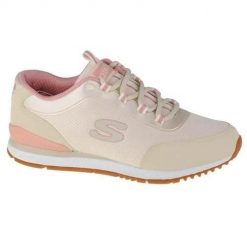 Buty do chodzenia damskie Skechers Sunlite Casual Daze. Czerwone buty sportowe lifestyle Skechers, bez wzorów, z materiału, casualowe, bez zapięcia. Za 309.00 zł.